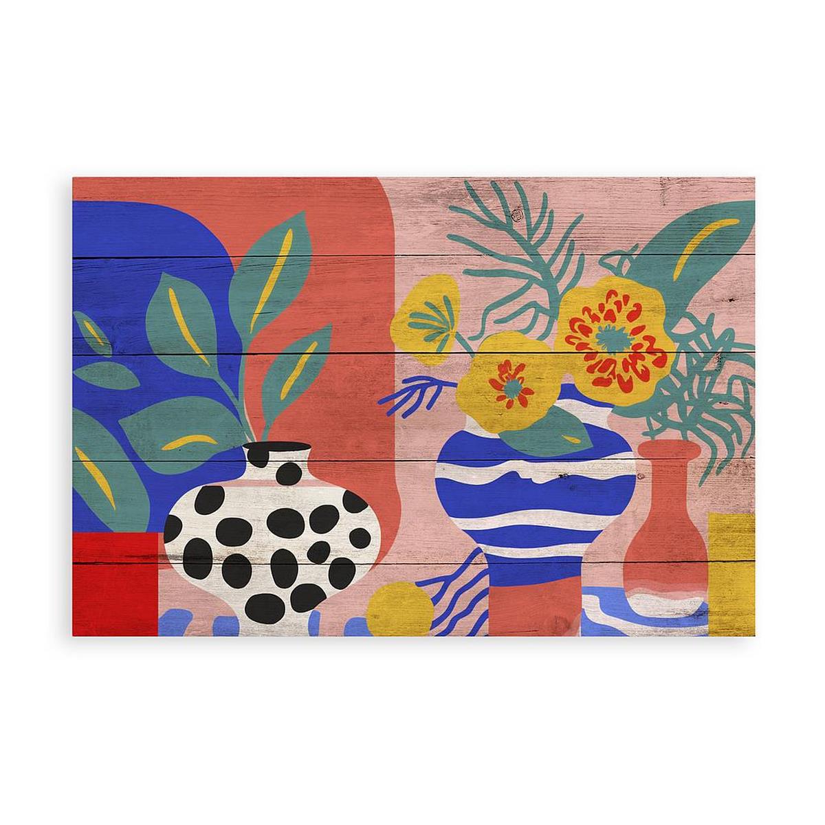Wooden Picture - Colourful Still Life