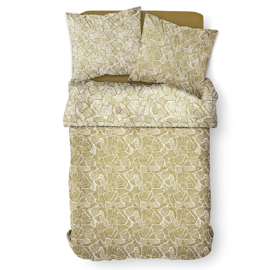 Mawira Zipped Set - Patterned Bedding Set 2.16 - Ochre