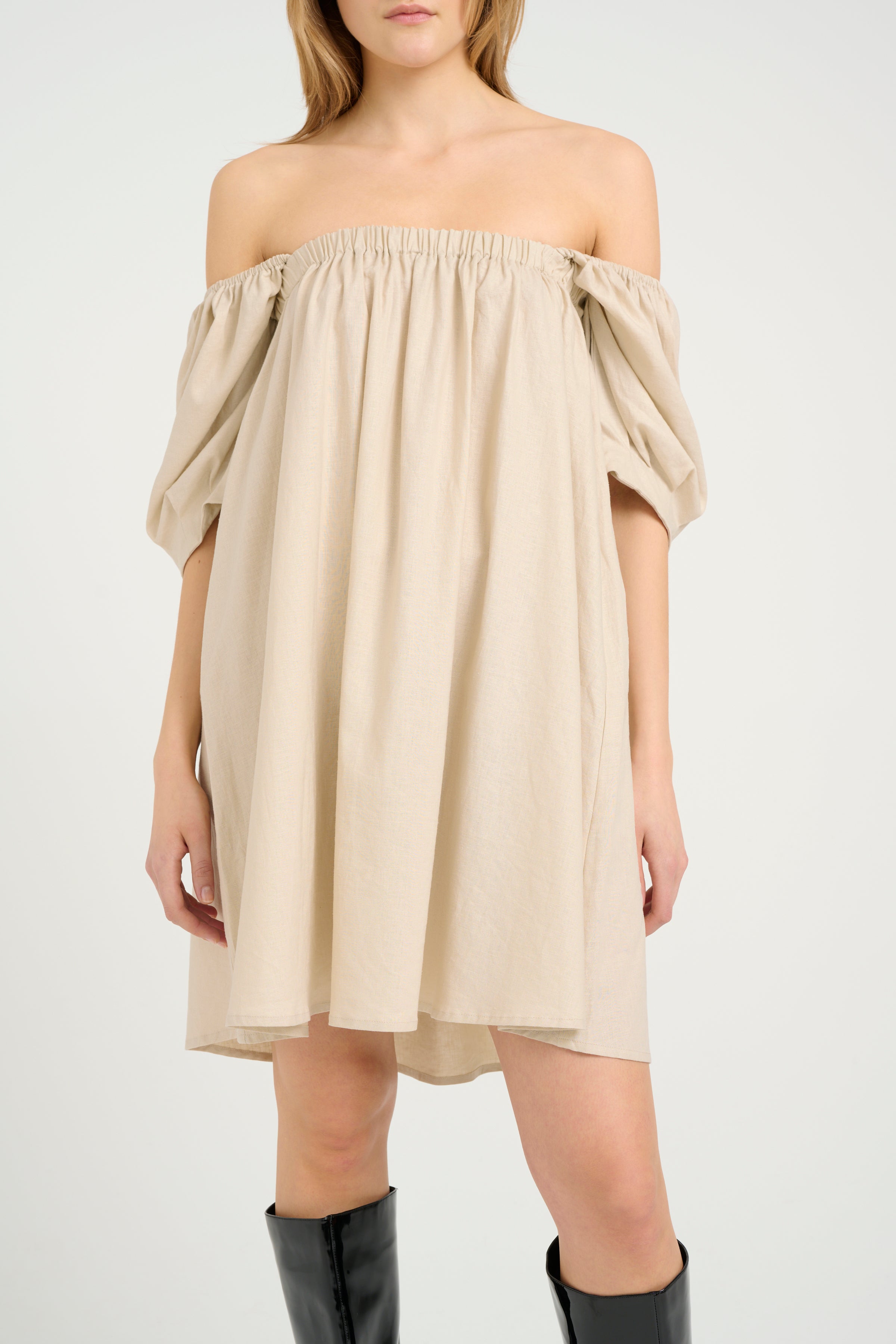 Vestido Elarahgz Linen Short Noos