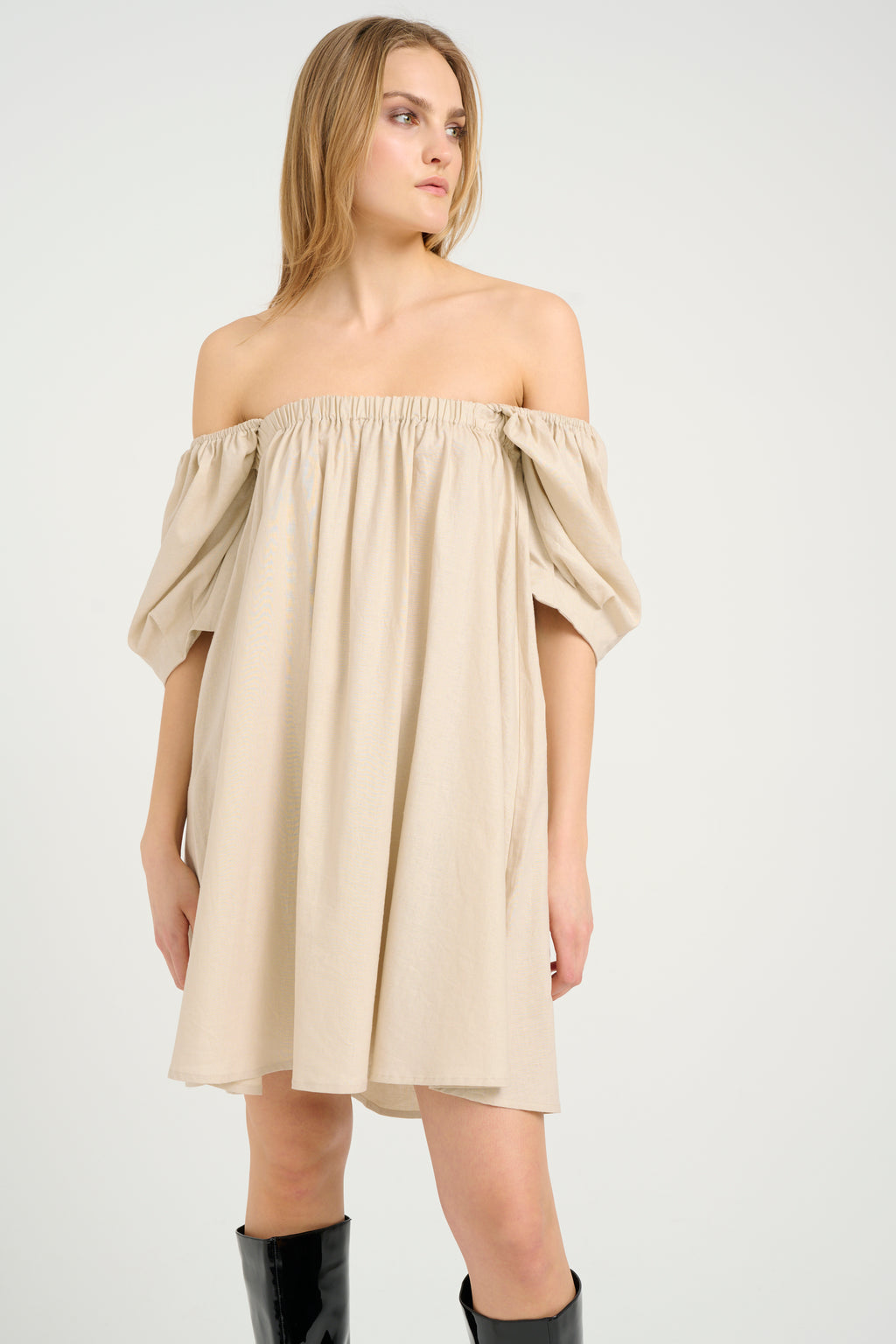 Vestido Elarahgz Linen Short Noos