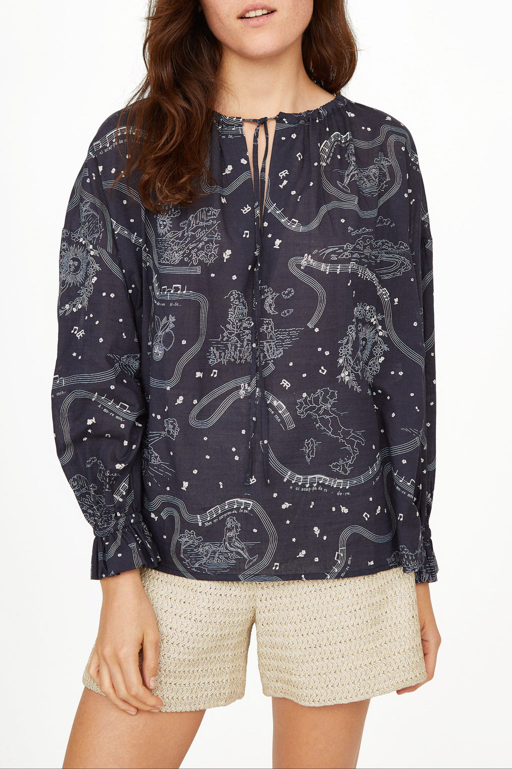 Ava Lucio NAVY Blouse
