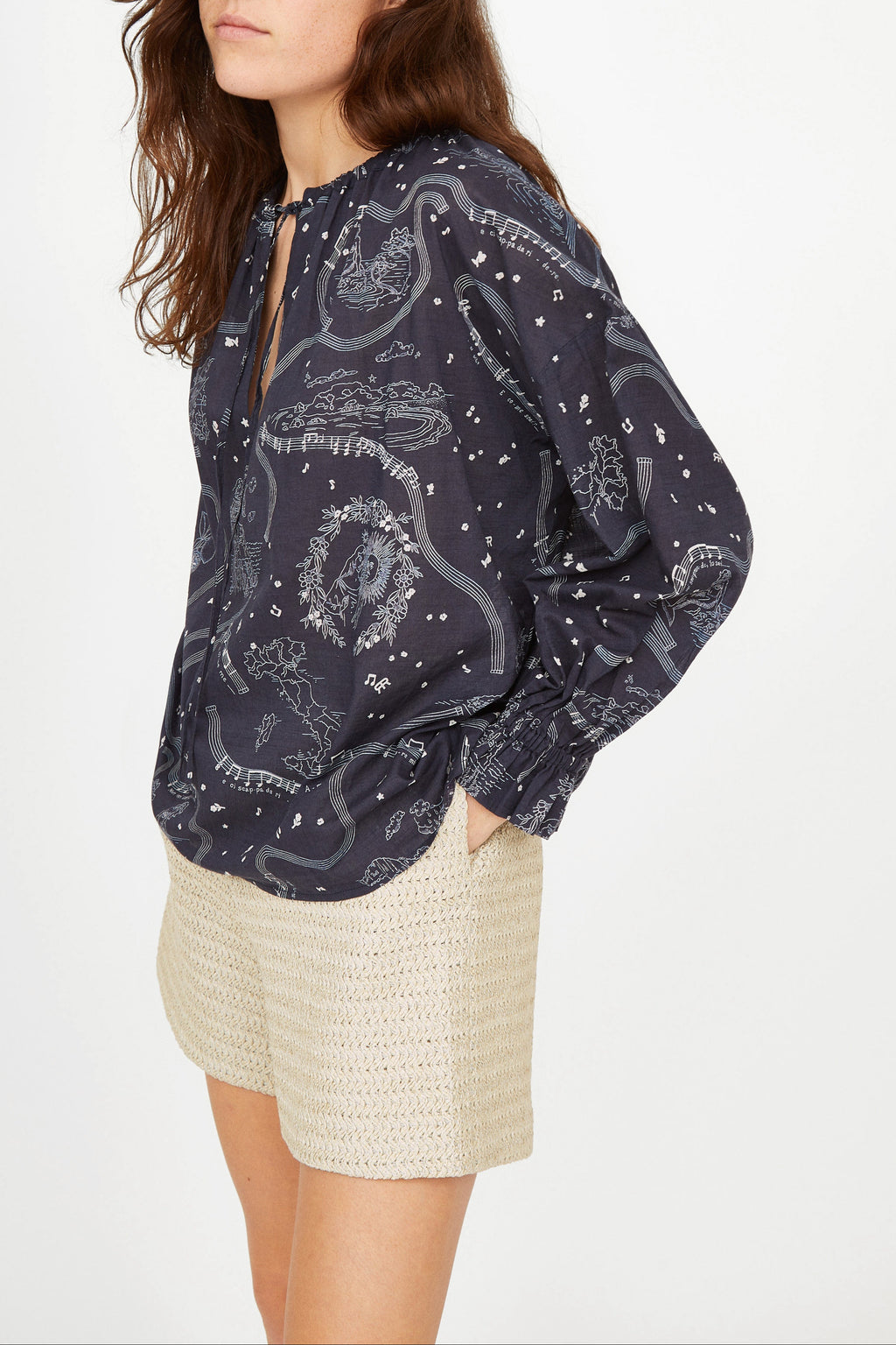 Ava Lucio NAVY Blouse