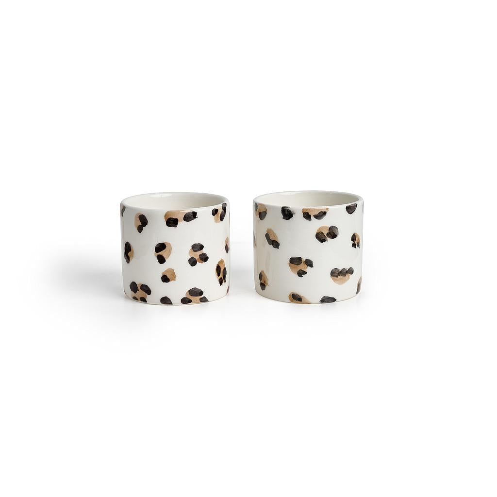 Lot De 2 Tasses En Céramique Cheetah - Multicolore