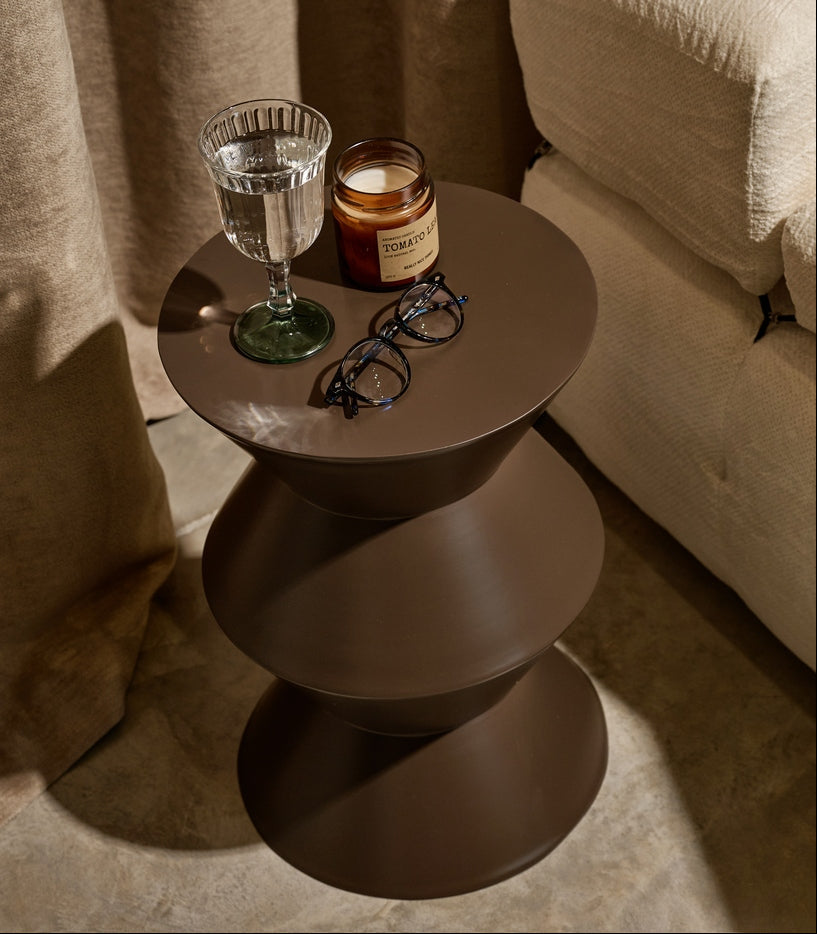 Coleman Bedsite Table And Stool - Chocolate