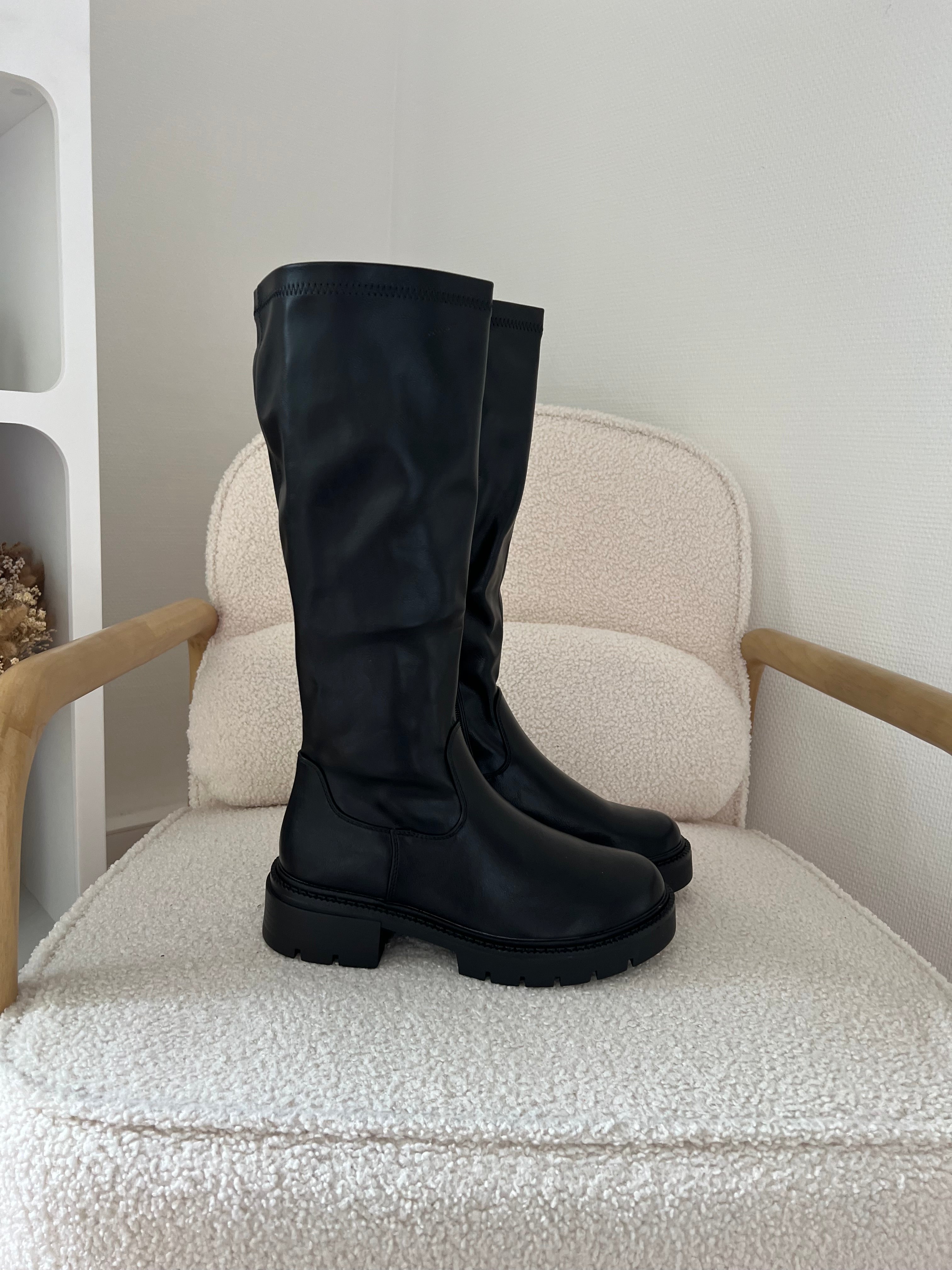 Bottes Hautes Noires Nora