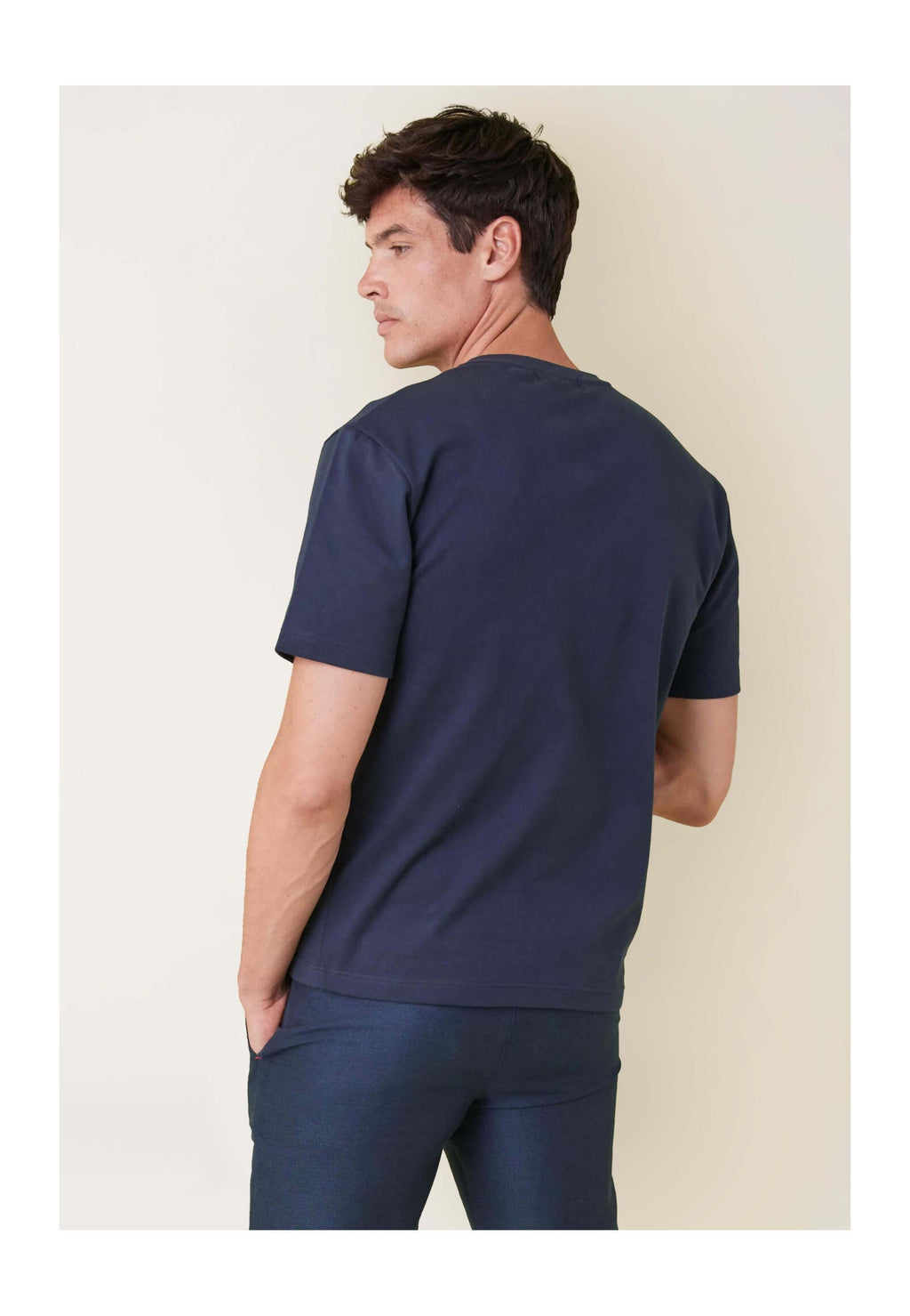 T-Shirt Con Taschino Sul Petto Sasha In Cotone - Blu Navy