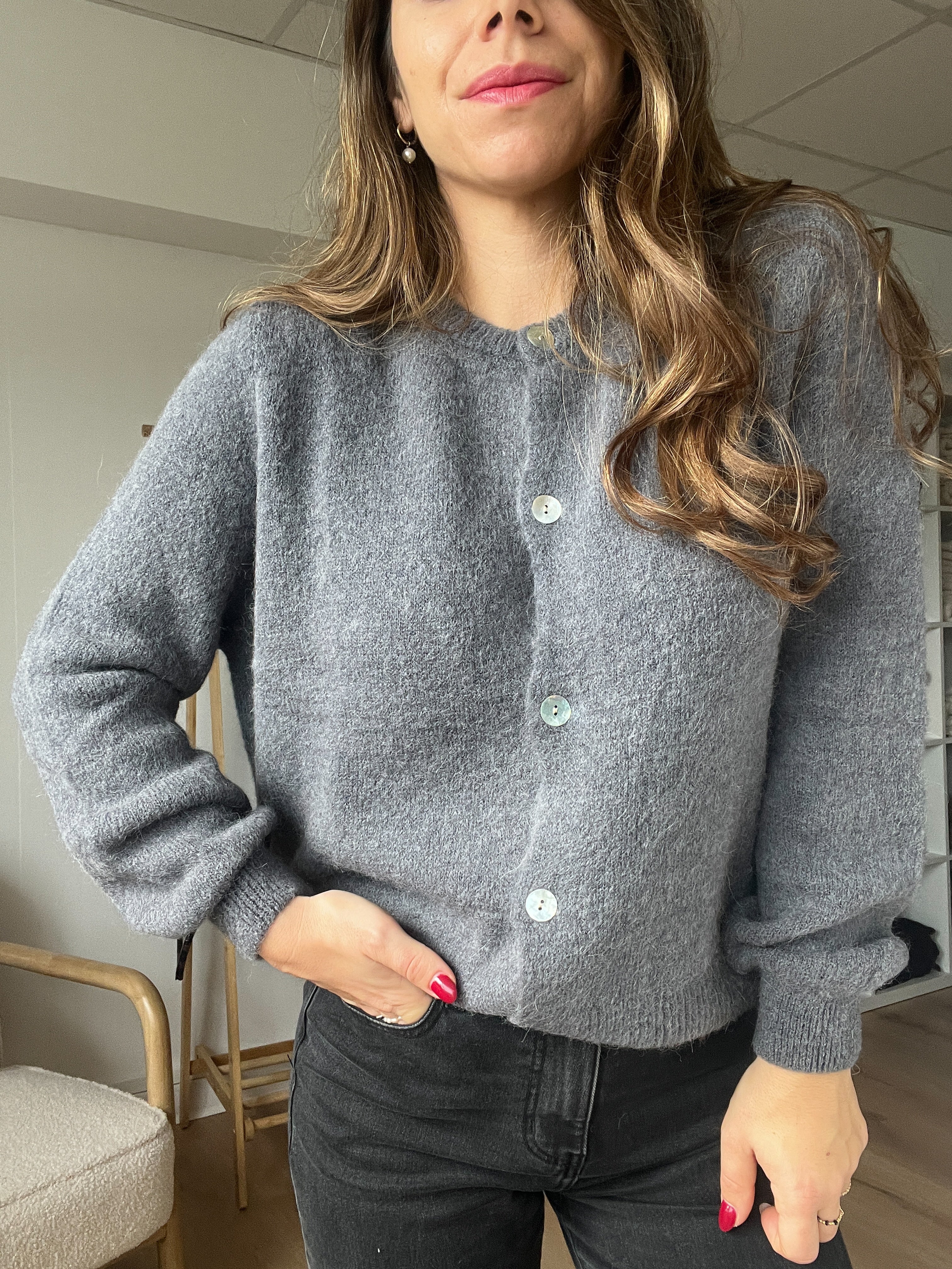 Grey Léonie Wool Knit