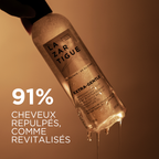 Lazartigue – Shampoing Extra-Gentle 200Ml (Shampoing Extra-Doux Usage Fréquent), gennemsigtig shampooflaske med væske, der løber ud