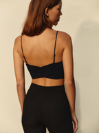 Bralette cruzado negro