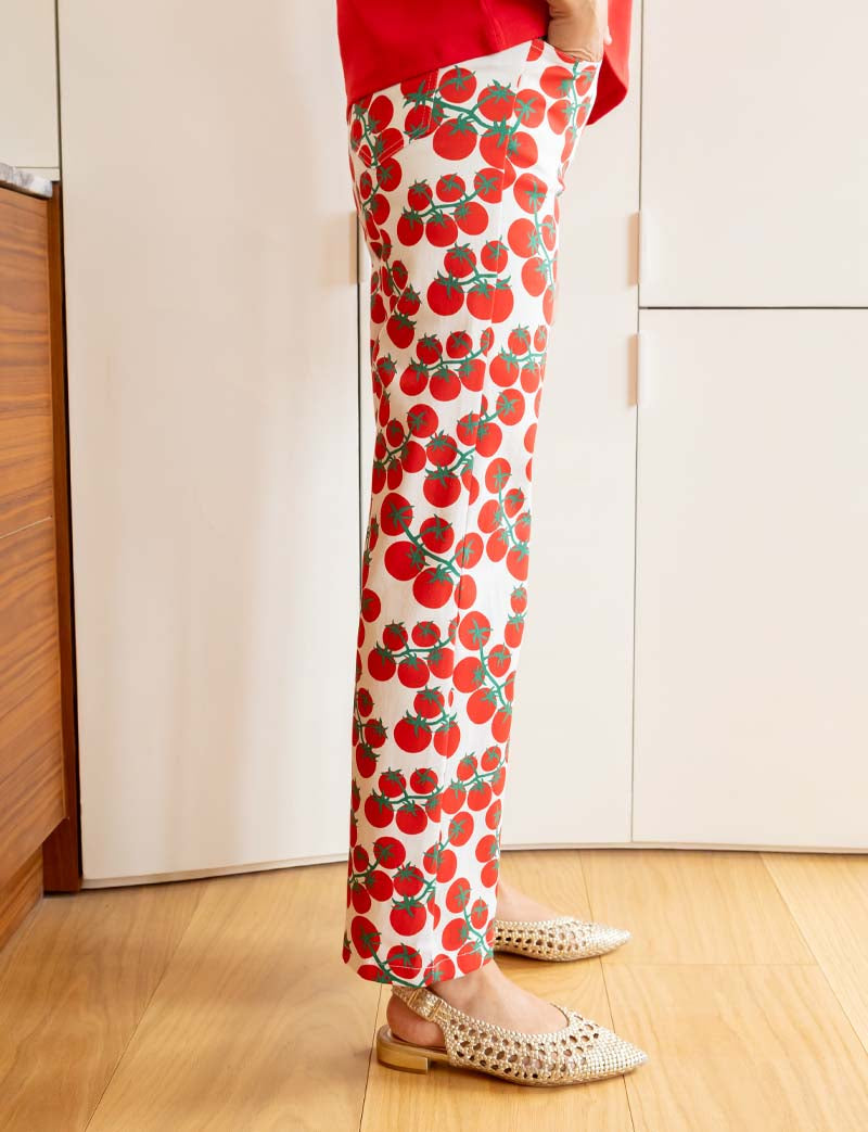 Weiße Jeans Tomaten Jony