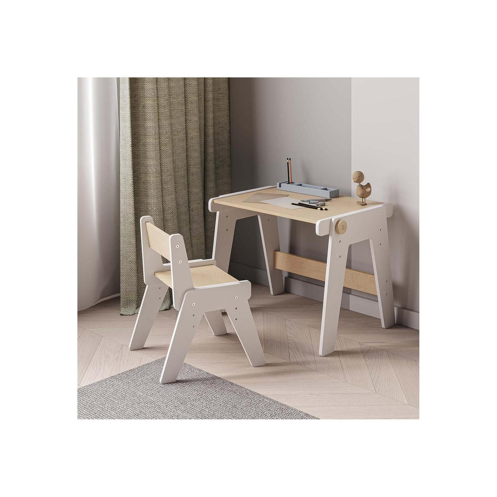 Dúo Mesa y Silla Evolutivas – Blanco