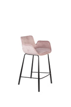 Brit - Lote de 2 Taburetes de Bar & de Mostrador - Poliéster - Rosa