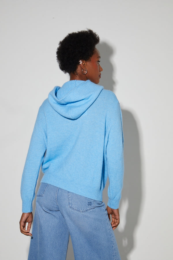 Sudadera Nola Alpaca Azul Eléctrico Made In Italy