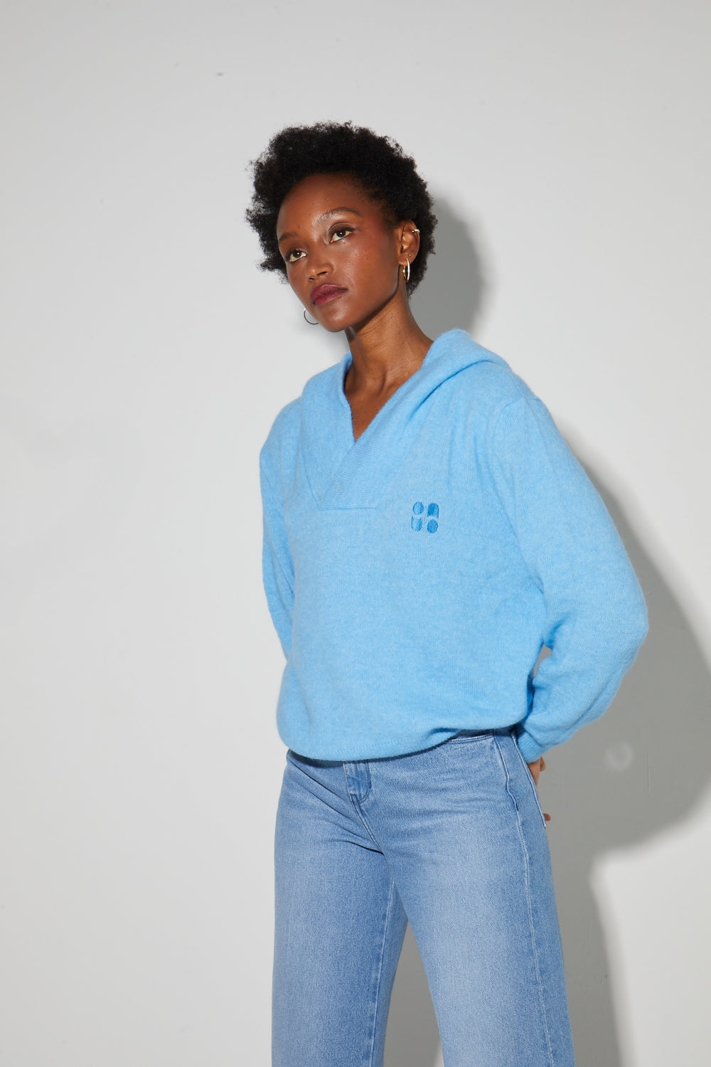 Sudadera NoAlpaga Electric Blue Fabricada En Italia - Azul