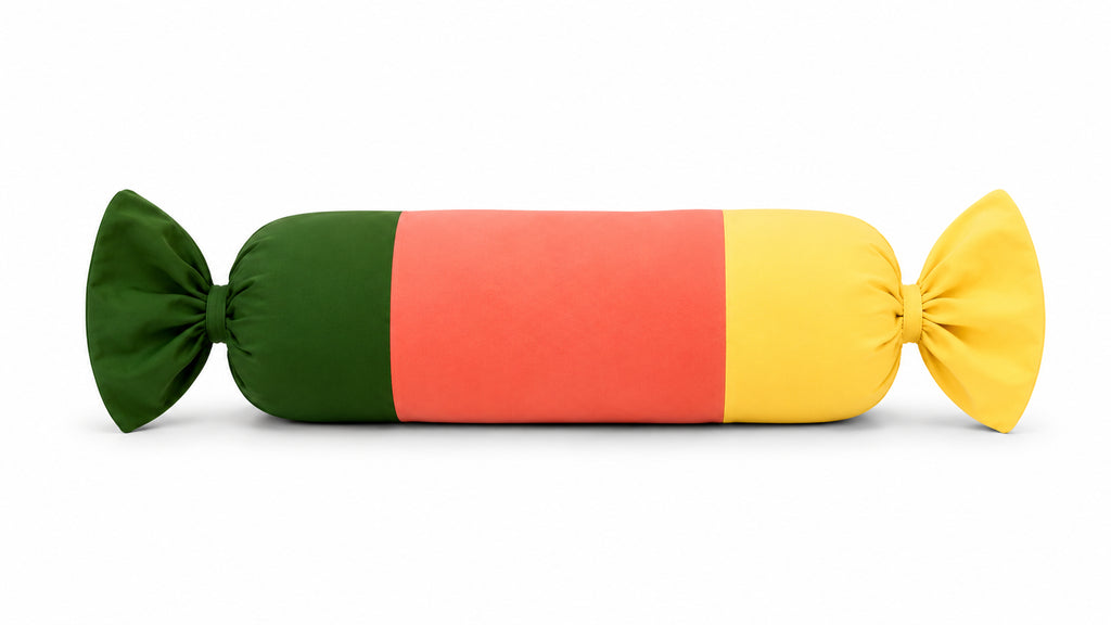 Coussin En Velours Bonbon Bonbon Velvet Cushion (Lemon) - Multicolore