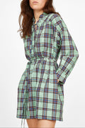 Odd Check Dress - geometric AQUA