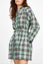 Odd Check Dress - geometric AQUA