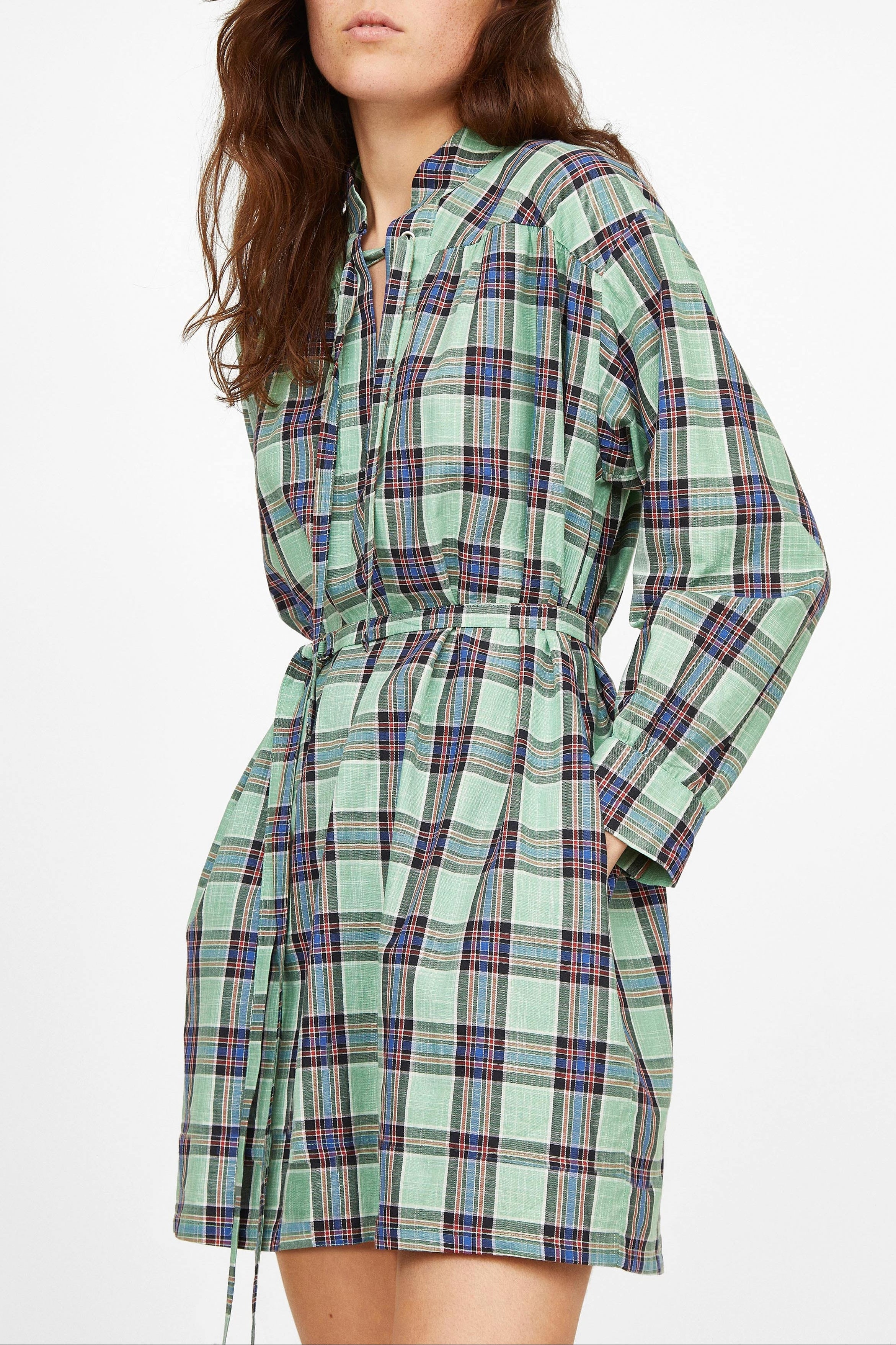 Odd Check Dress - geometric AQUA