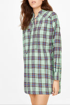 Odd Check Dress - geometric AQUA