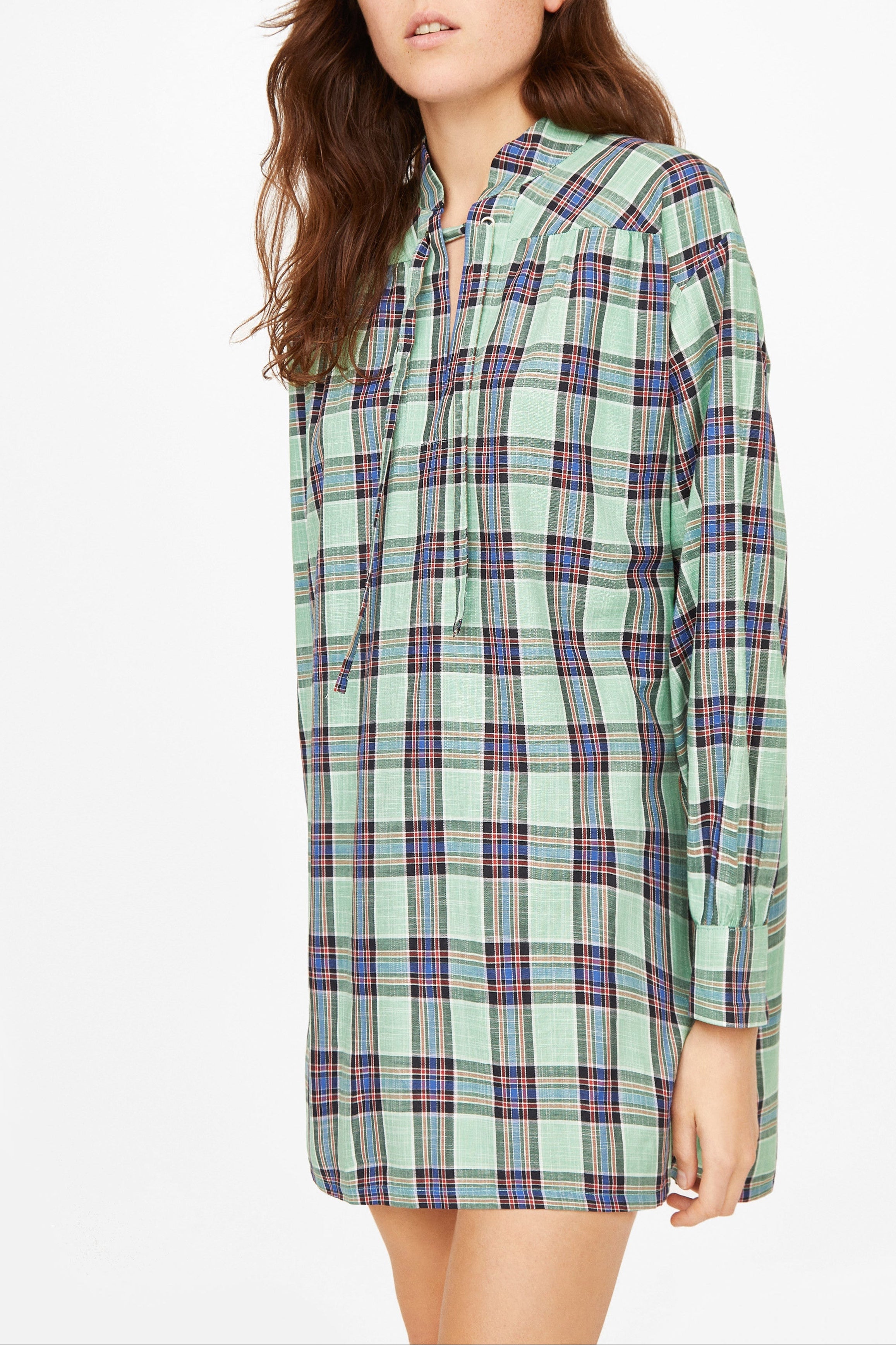 Odd Check Dress - geometric AQUA
