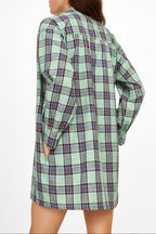 Odd Check Dress - geometric AQUA