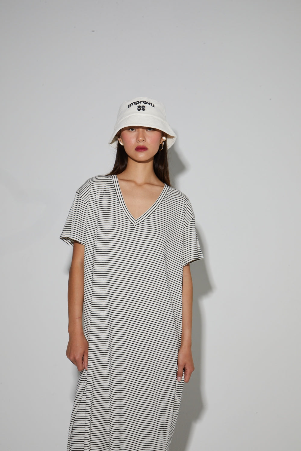 Natural Terry Towelling Bucket Hat - White