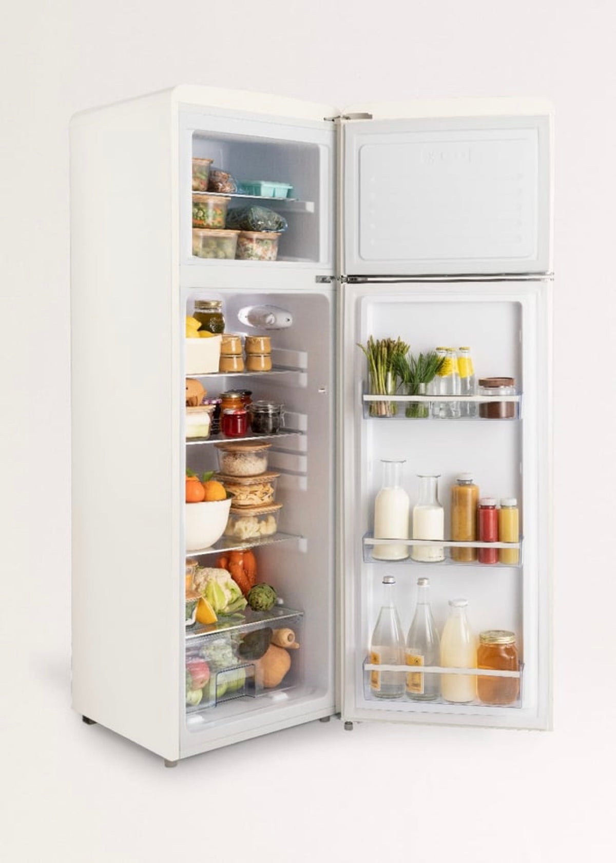 Fridge Stylance Top 246L - Réfrigérateur Combiné Style Rétro - Blanc Cassé