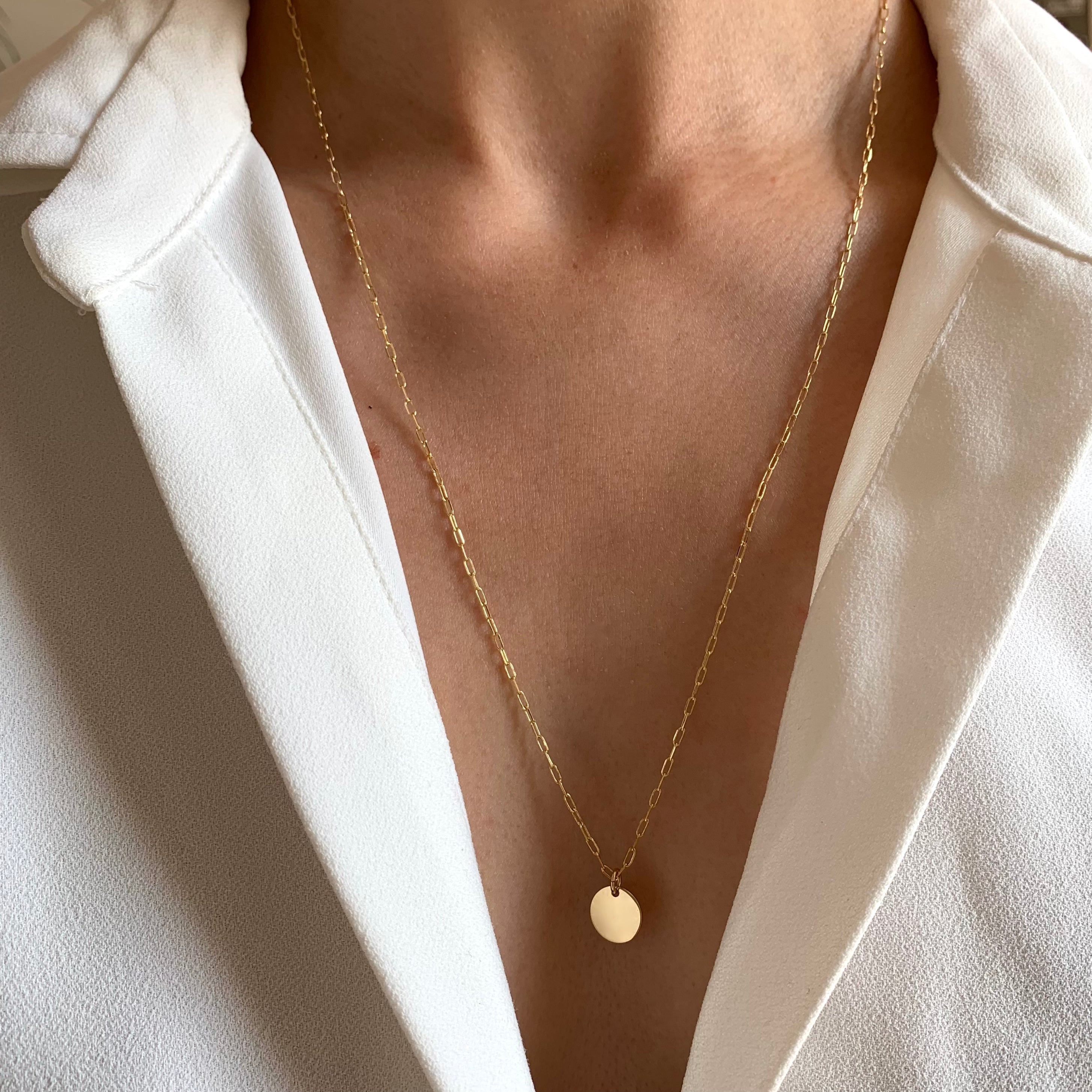 Collier Fin Médaille