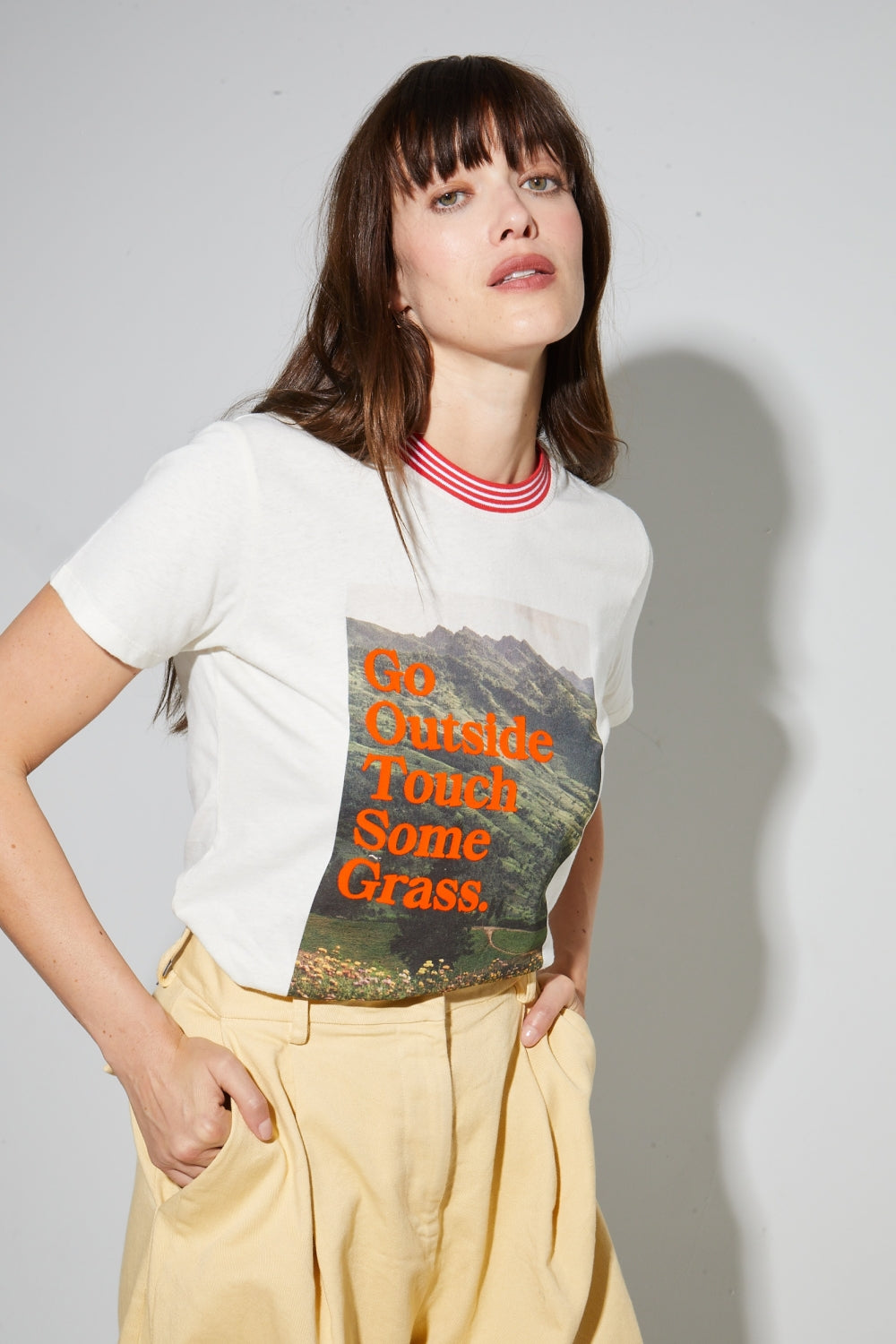 Camiseta Fred Outside De Lino De Algodón Hecha En Portugal