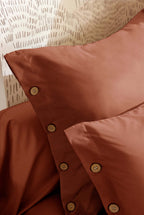 Perrine - Funda De Almohada - Percal Liso - Teja