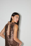 Top Foxy Mit Pailletten Bronze, Hergestellt In Italien - Bronze