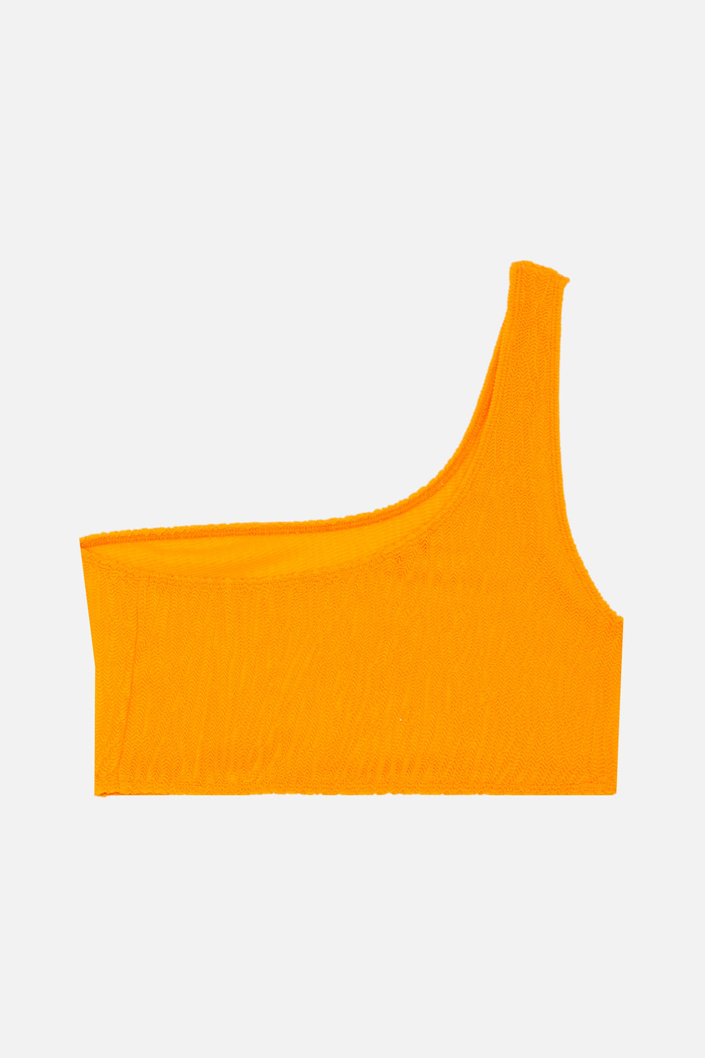 Lino Gaufre swimsuit top MANDARINE