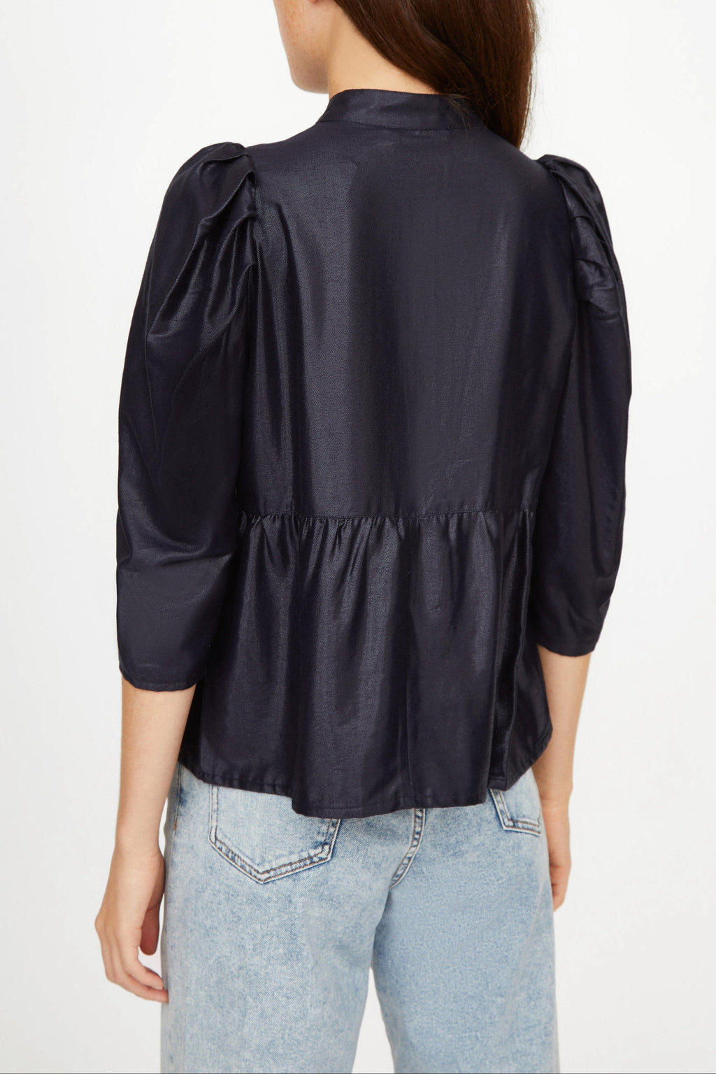 Away Lacquer Blouse NAVY