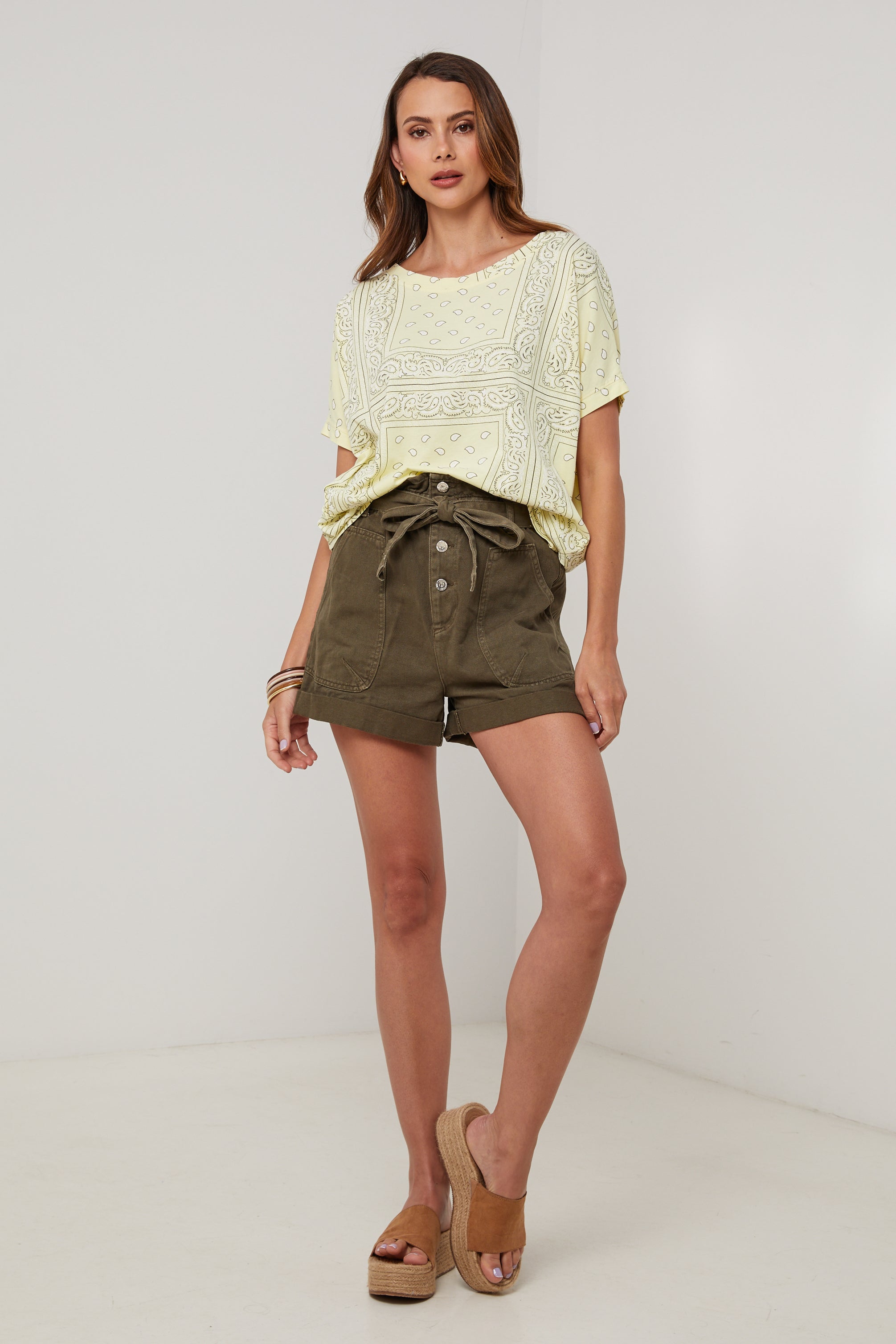 Camiseta Bandana - Amarillo - Mujer