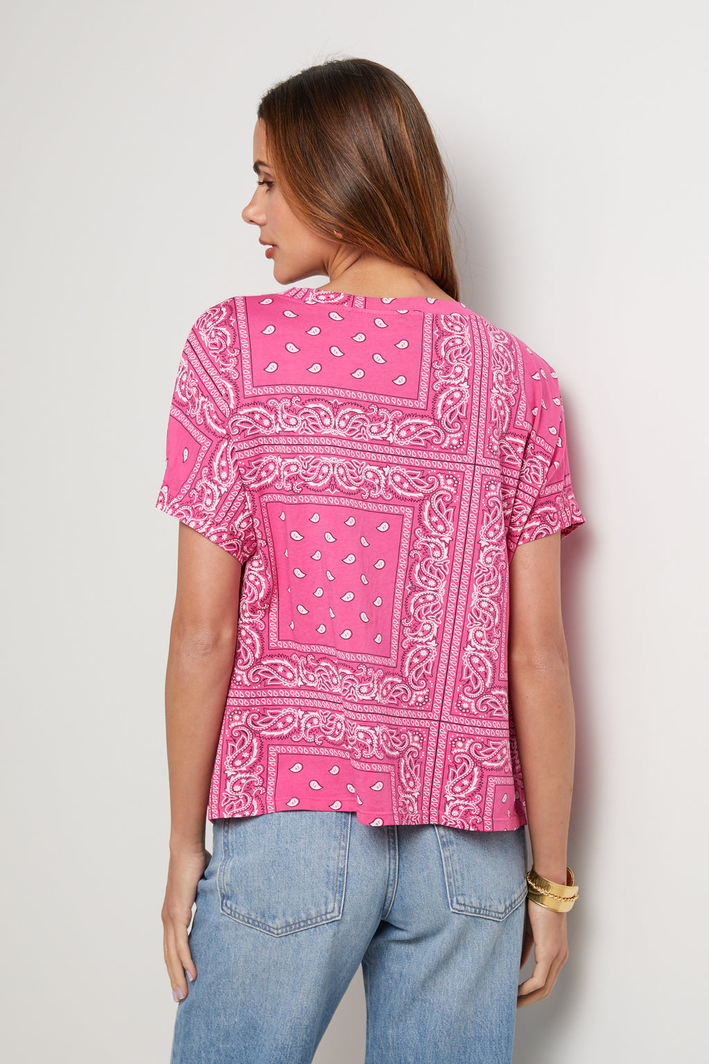 Camiseta bandana - Rosa - Mujer