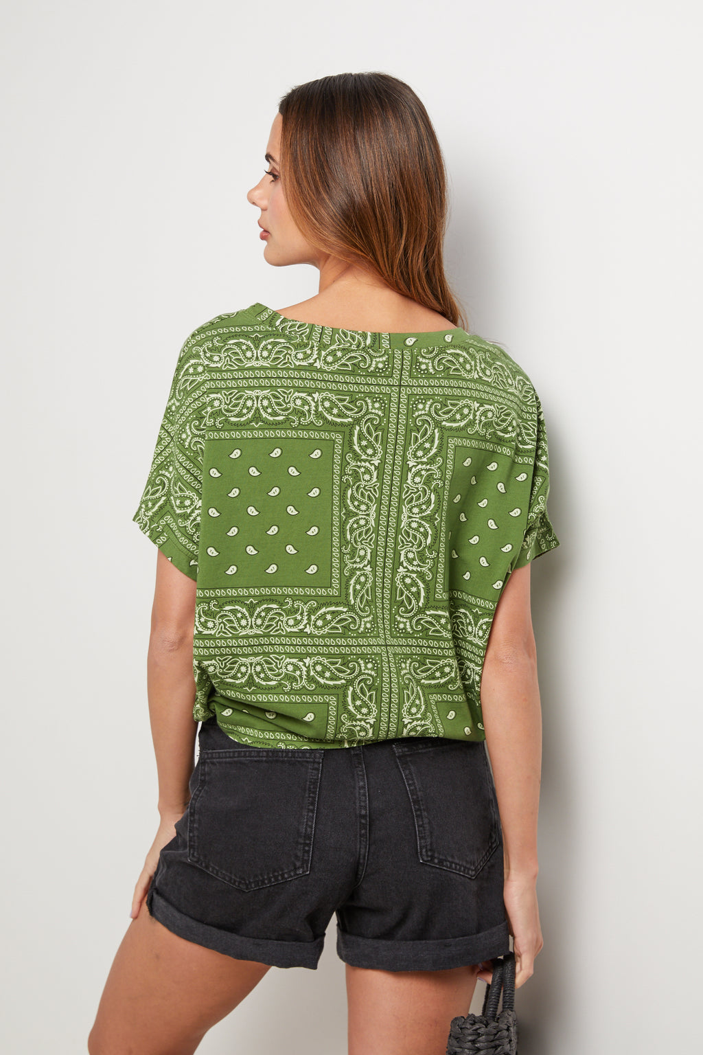 T-Shirt Bandana - Vert - Femme
