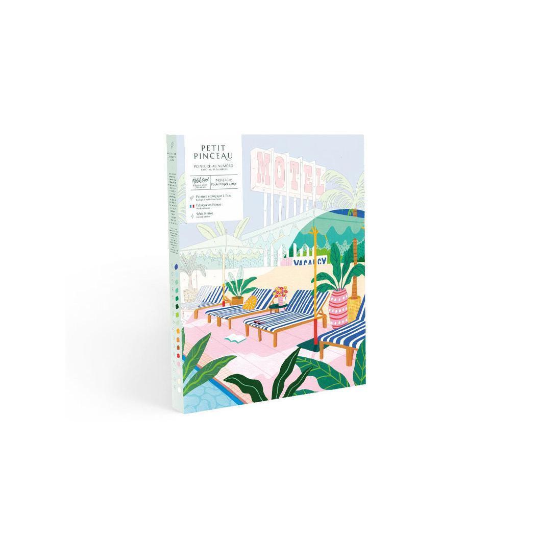 Coffret Peinture Au Numéro - Petit Pinceau - The Motel Pool Par Jessica Smith