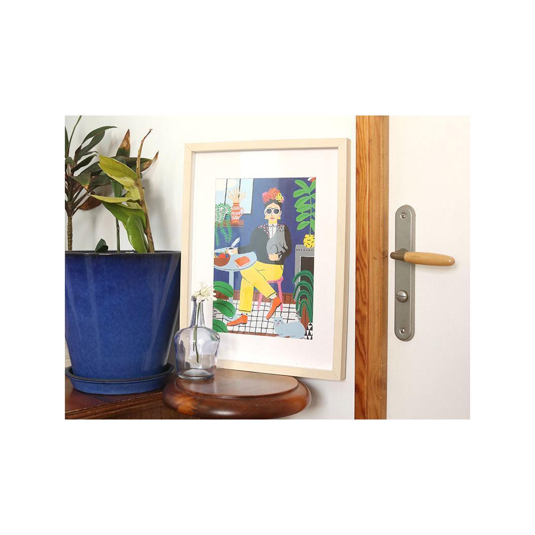 Coffret Peinture Au Numéro - Petit Pinceau - La Fille Aux Chats Par Guillaume Denaudhome