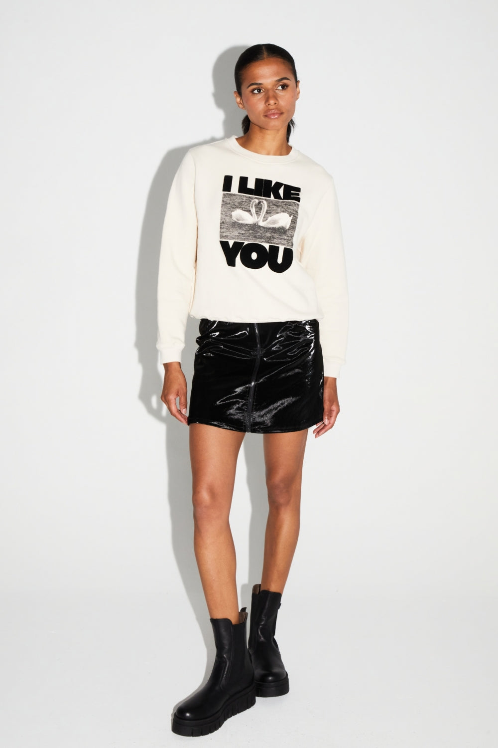Sudadera Eddie I Like You Fabricada En Portugal - Blanco