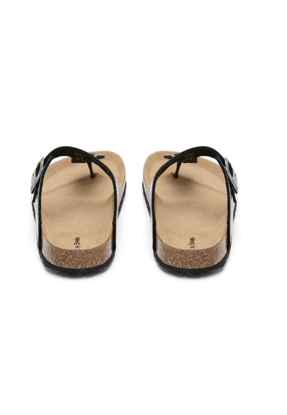 Sandalias de charol negro - Mujer