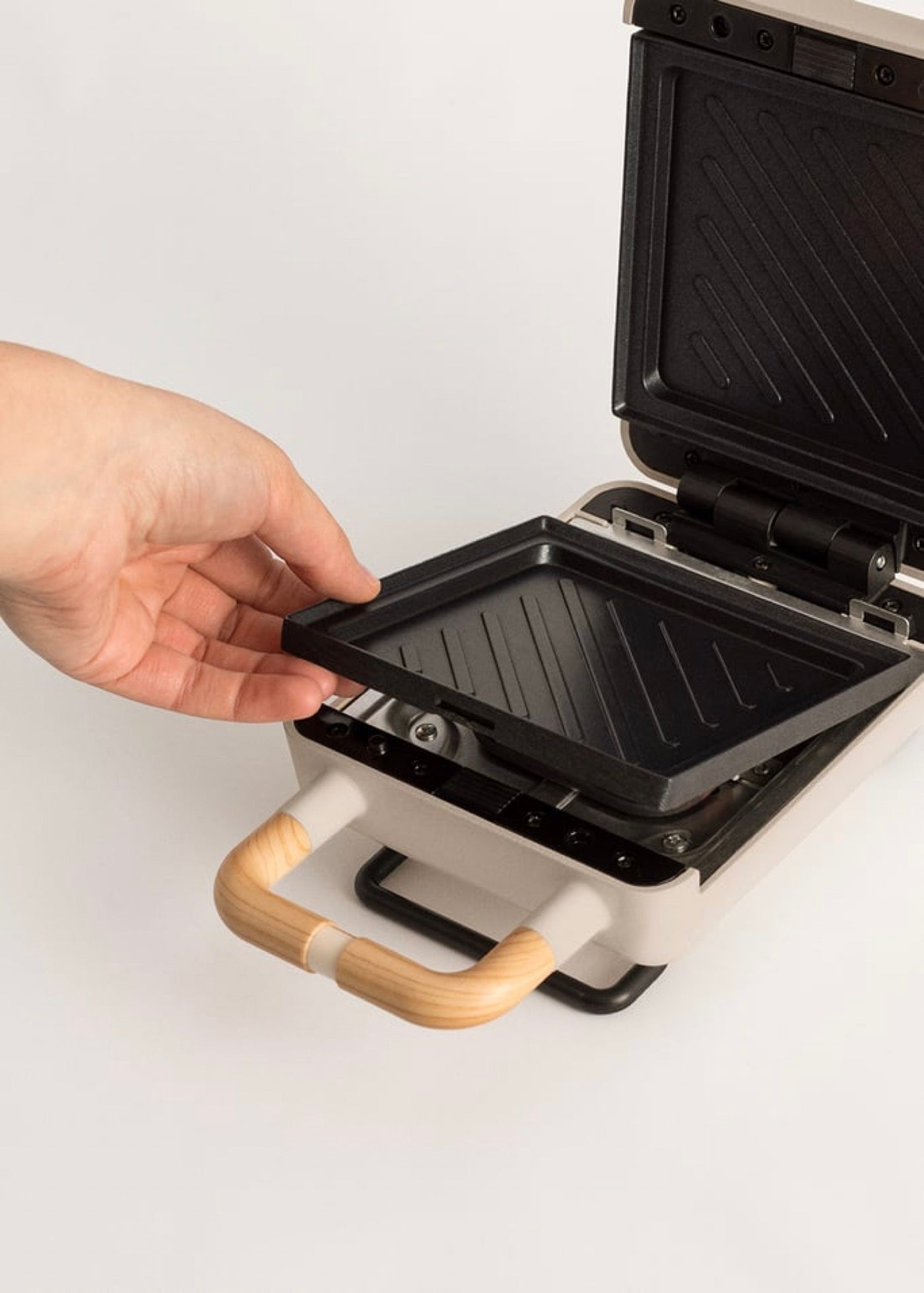 Stone Studio Individual Pack - Sandwich Maker Grill and Waffle Maker + Taiyaki Plate + Pancake Plate + Doughnut Plate - Sand