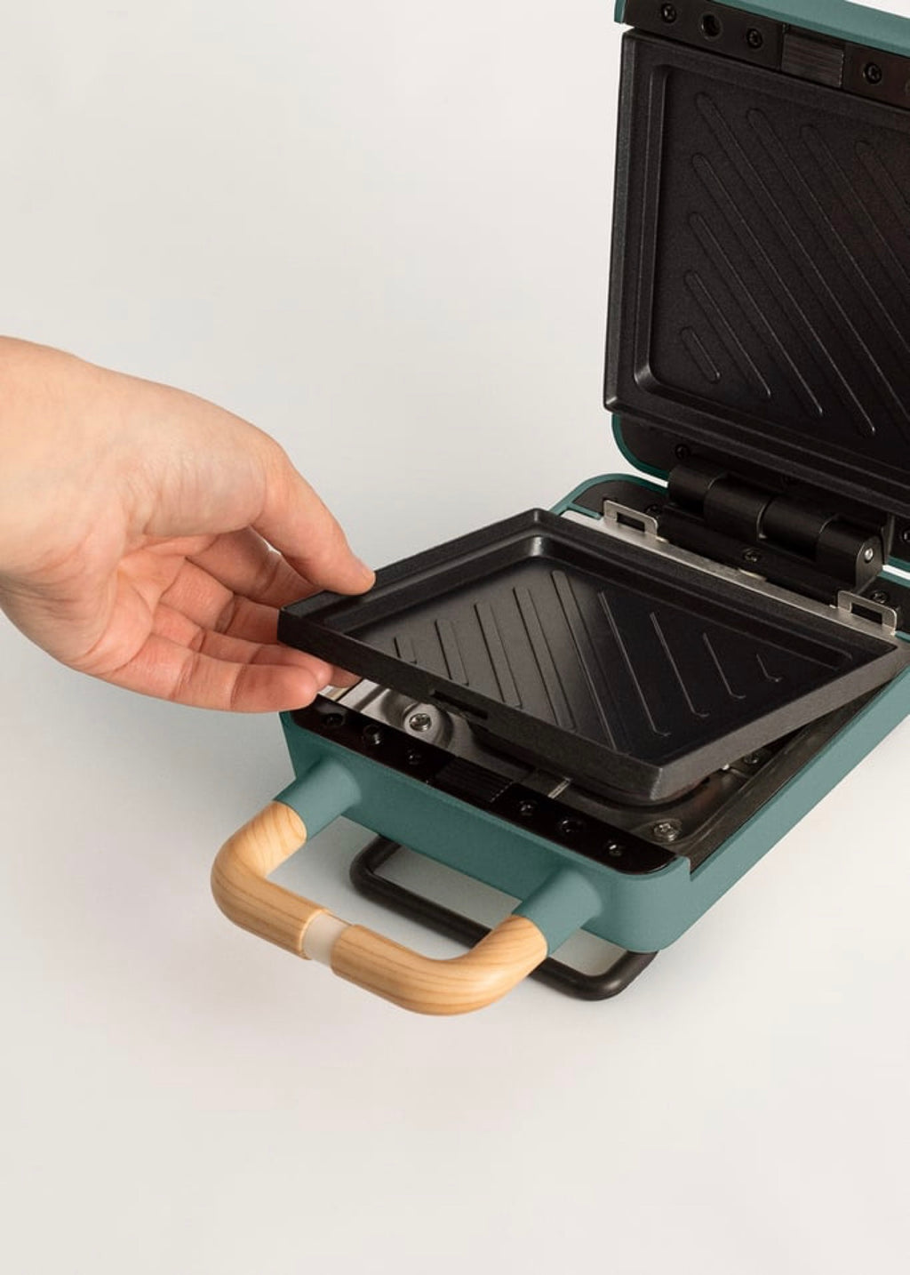 Stone Studio Individual Pack - Toastie Maker, Grill & Waffle Maker + Taiyaki Plate + Pancake Plate + Doughnut Plate - Sage