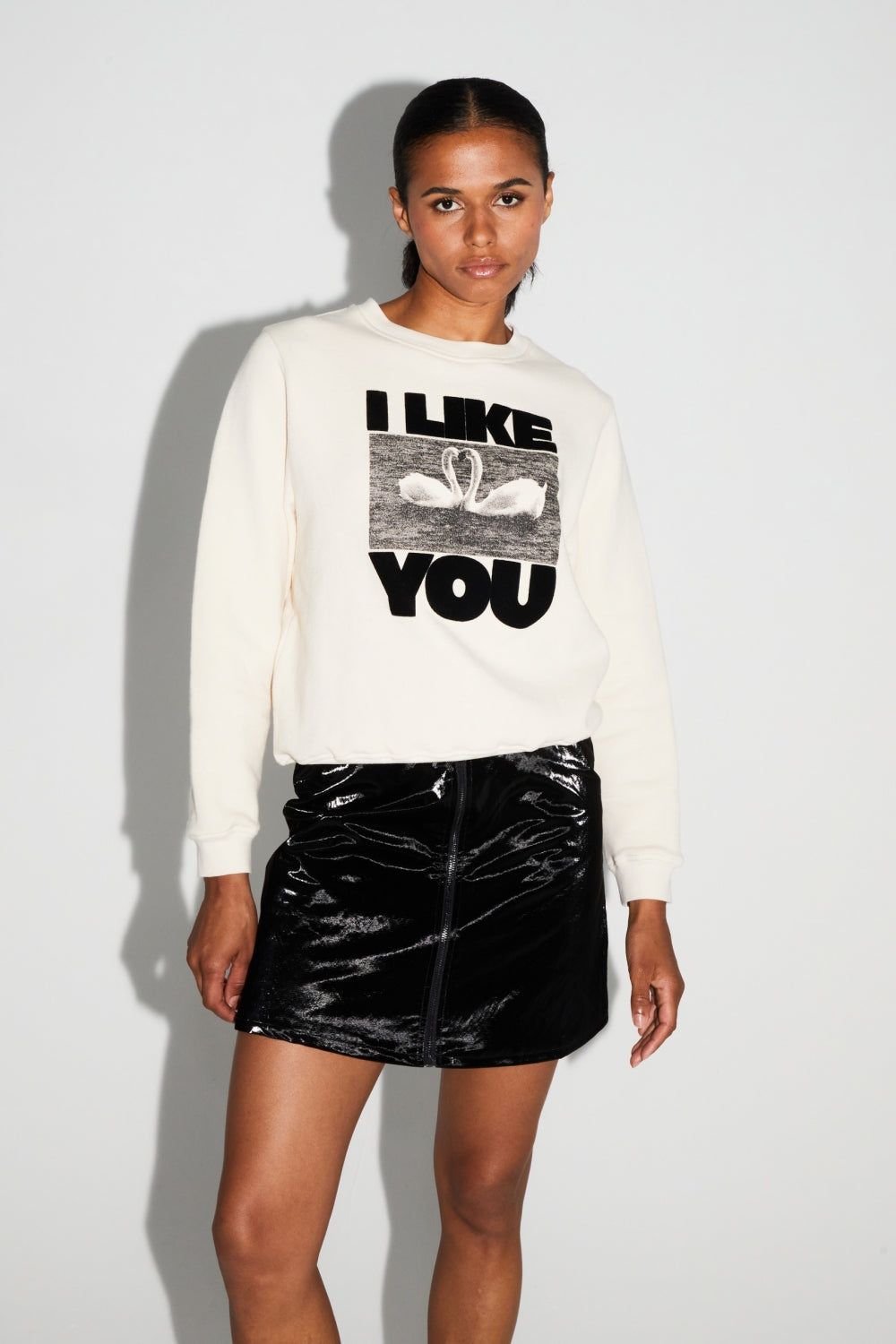 Lana Mercurio Black Mini Skirt Made In Italy