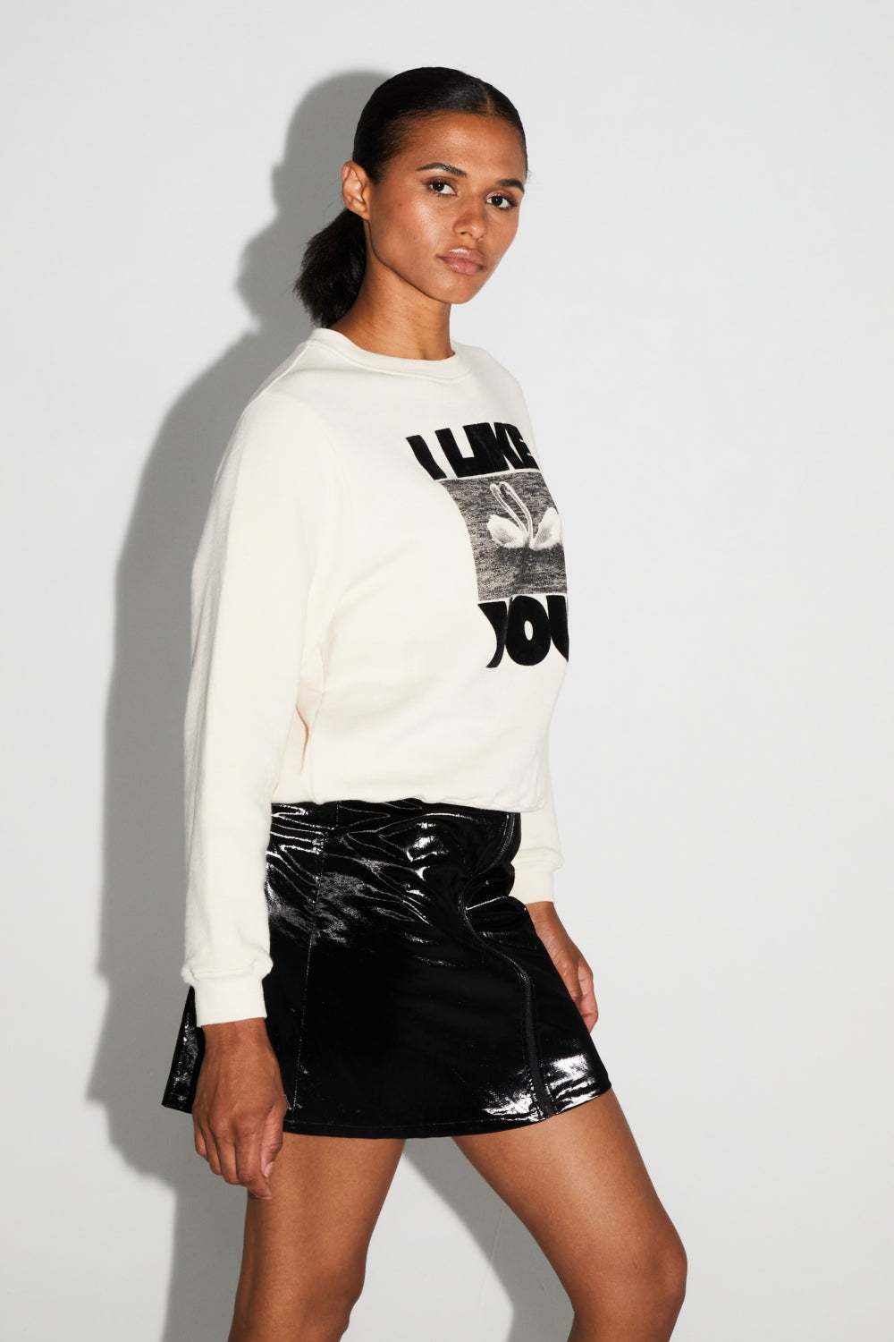 Lana Mercurio Black Mini Skirt Made In Italy