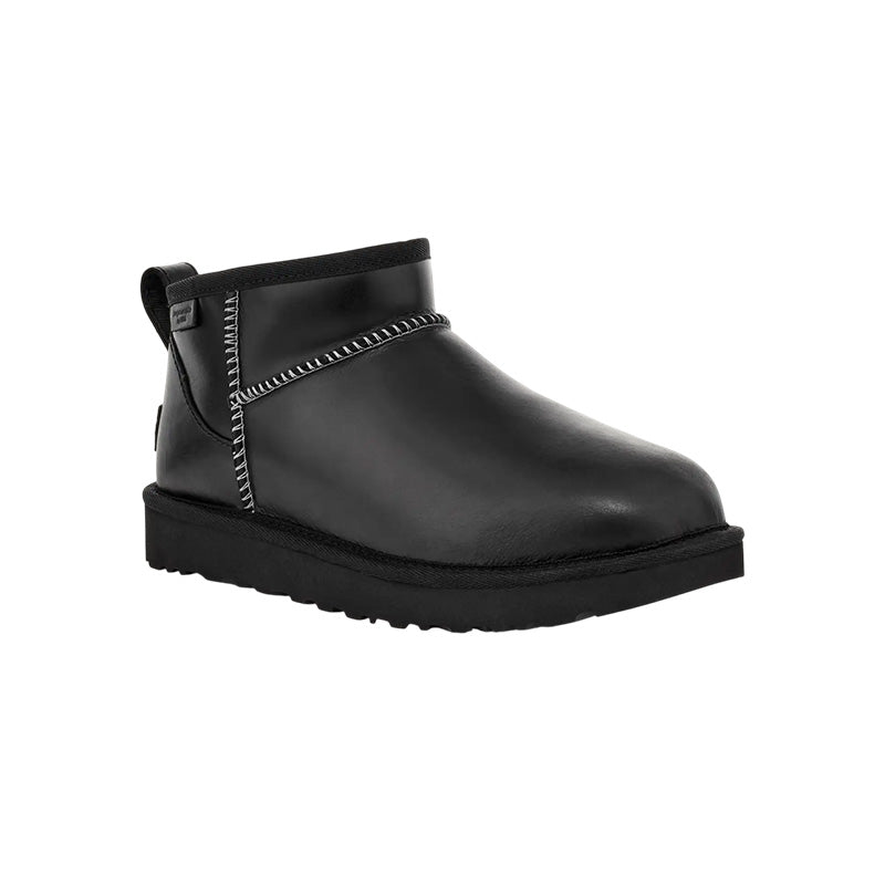 Boots Ugg Classic Ultra Mini Leather - Negro