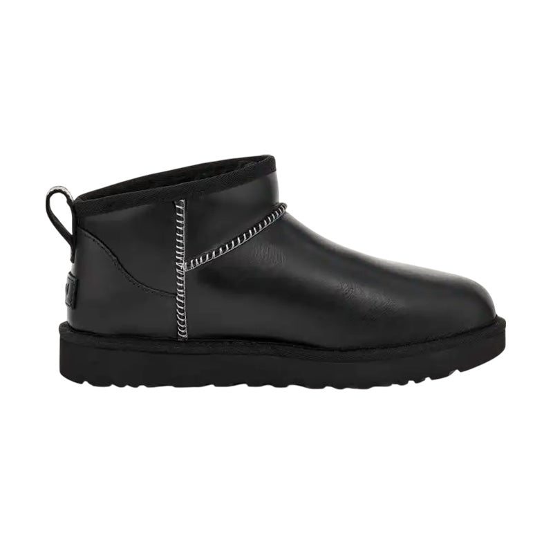 Boots Ugg Classic Ultra Mini Leather - Negro