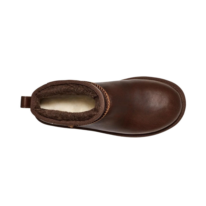 Botas Ugg Classic Ultra Mini Leather - Marrón oscuro