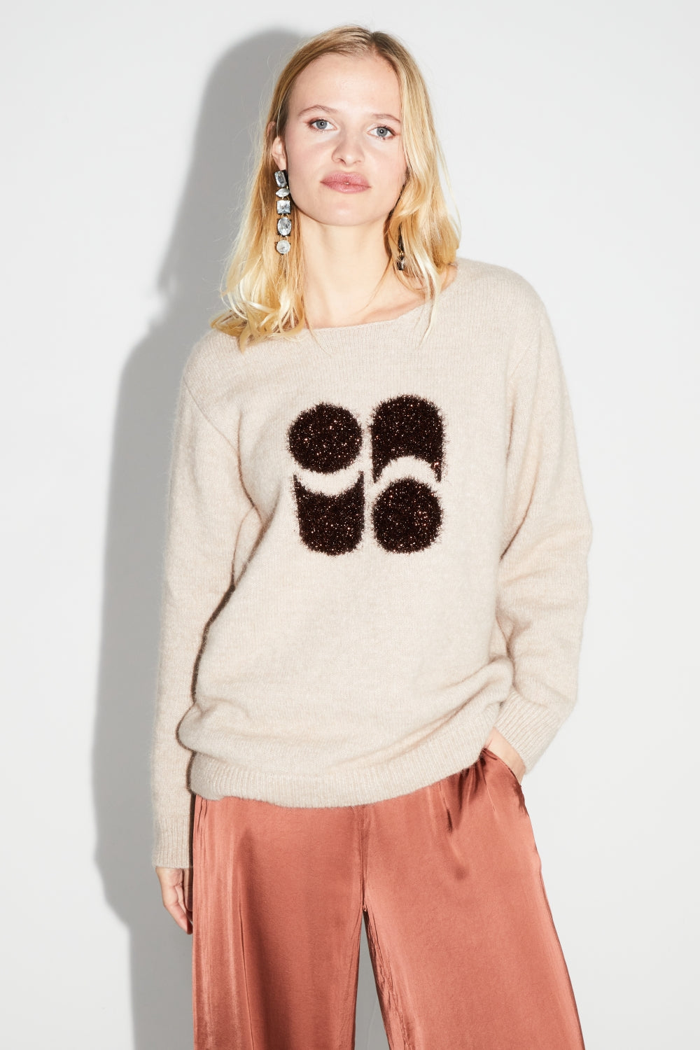 Beige Pixie Knit 100% Extra Virgin Wool Made in Portugal