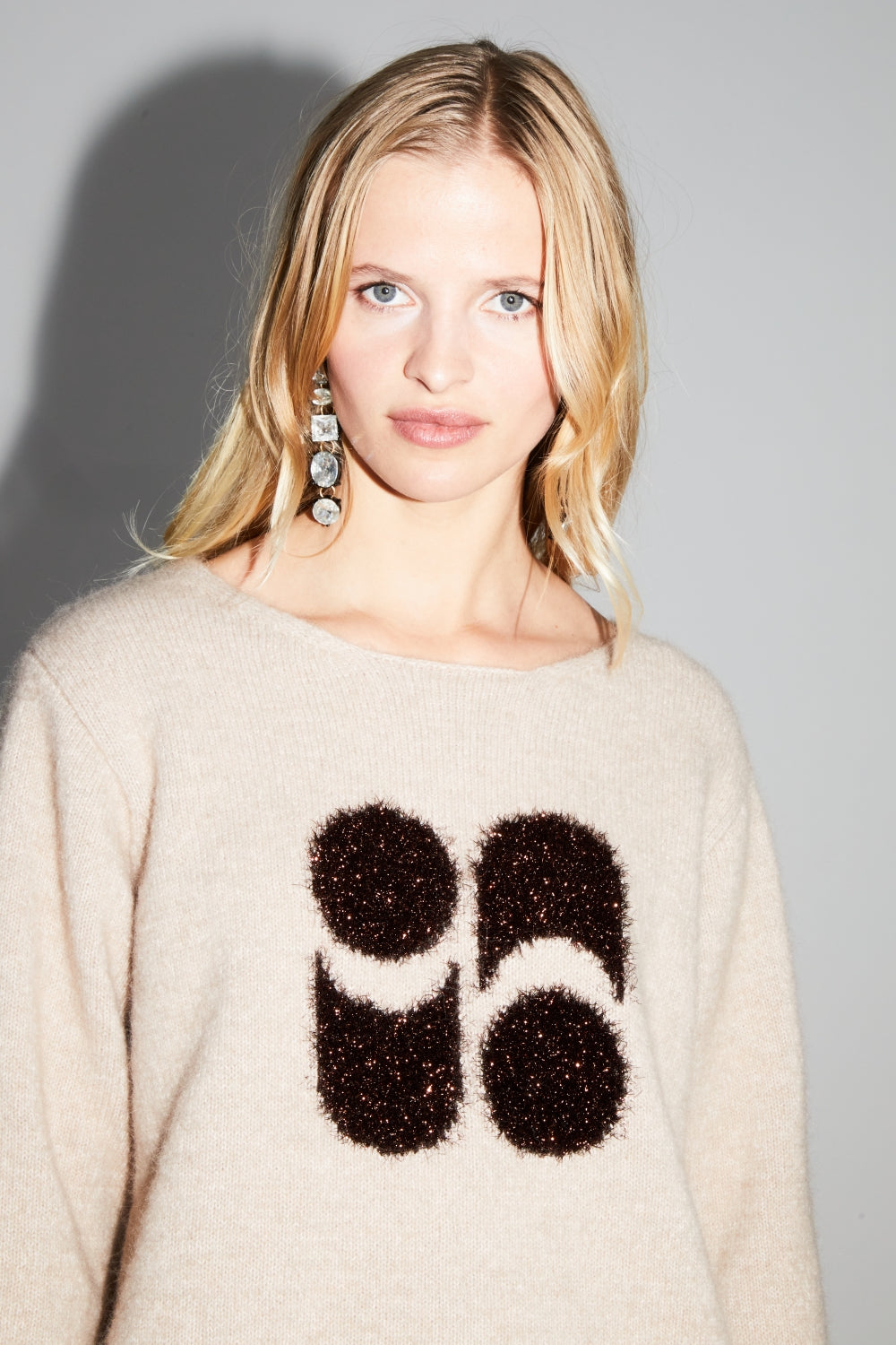 Beige Pixie Knit 100% Extra Virgin Wool Made in Portugal