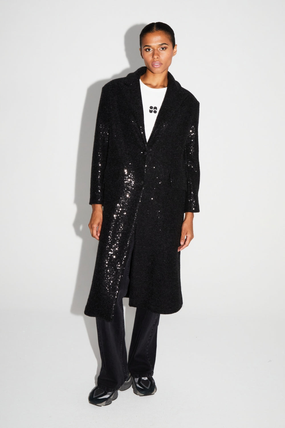 Alberto Eclat Coat Black Made In Italy